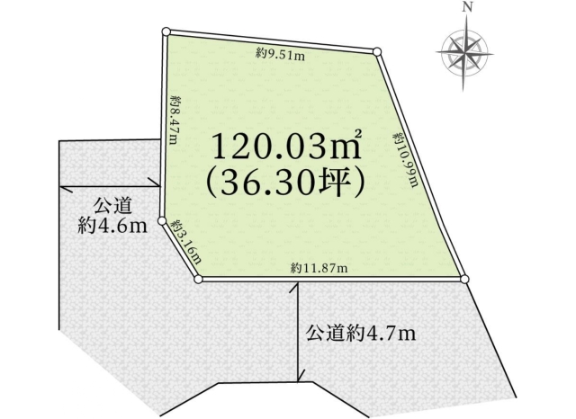 綾瀬市落合南1丁目　宅地分譲全1区画